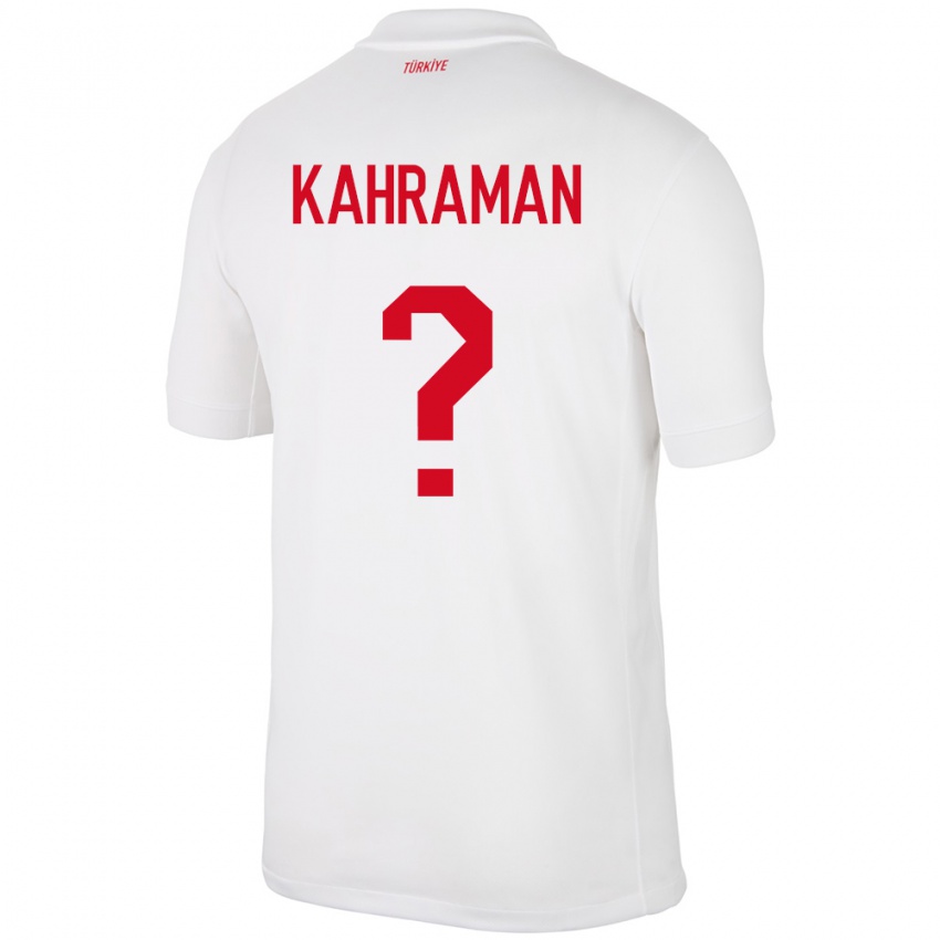 Niño Camiseta Turquía Osman Kahraman #0 Blanco 1ª Equipación 24-26 La Camisa Chile