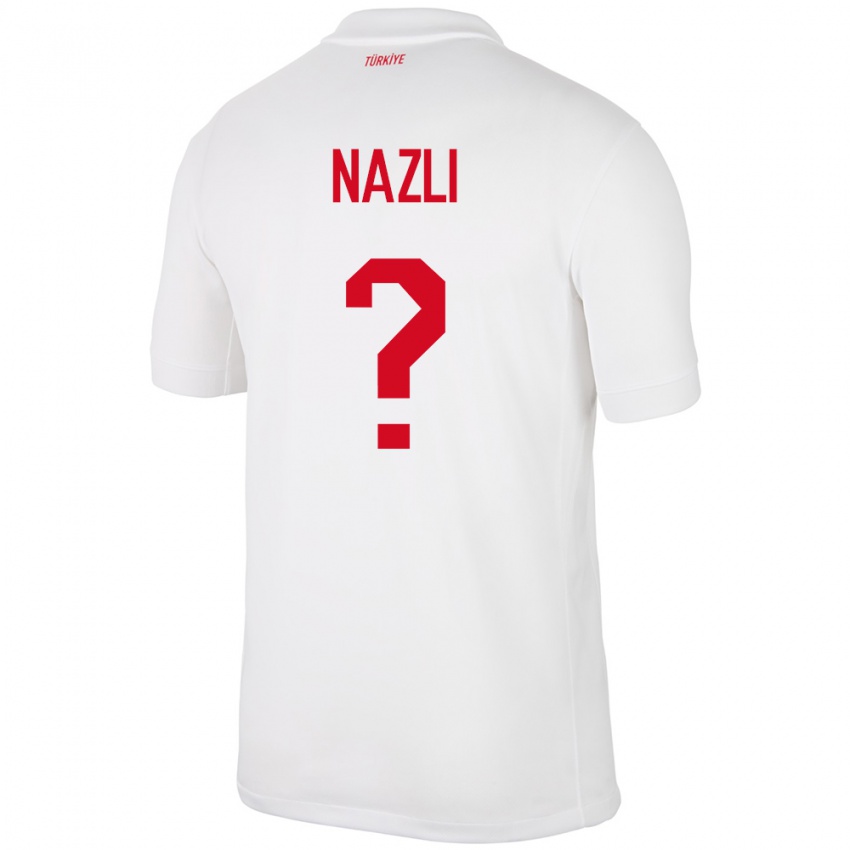 Niño Camiseta Turquía Barış Nazlı #0 Blanco 1ª Equipación 24-26 La Camisa Chile