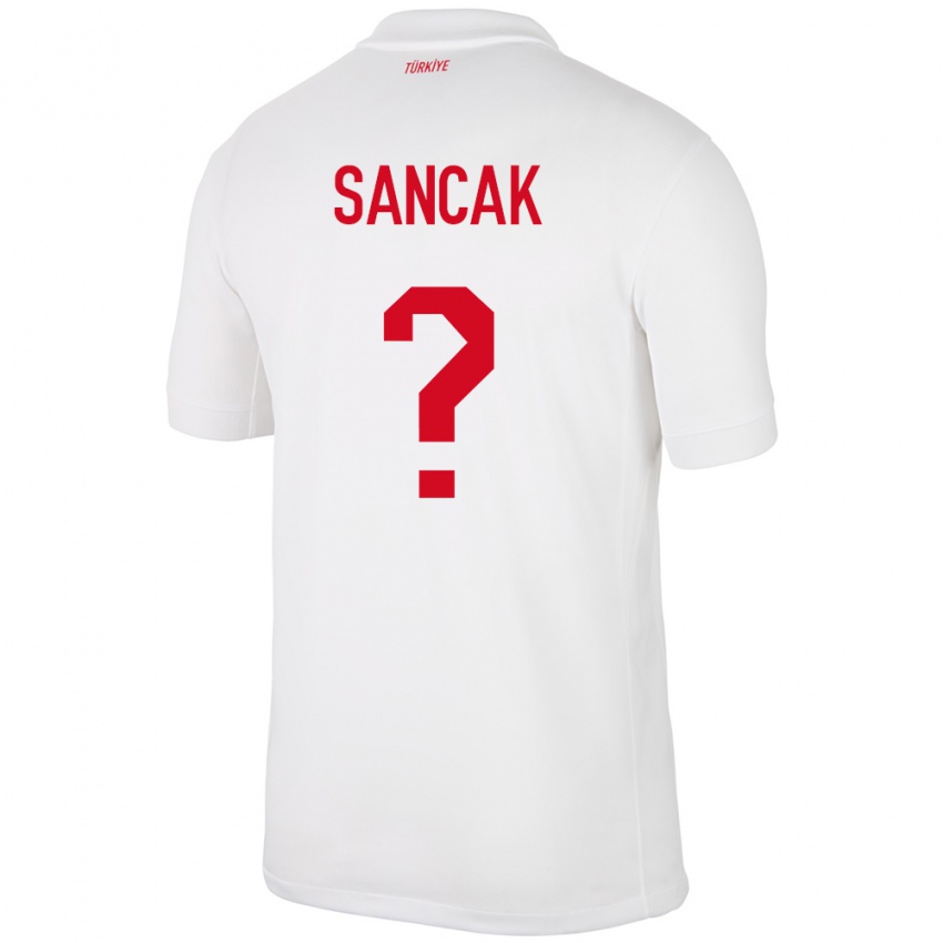 Niño Camiseta Turquía Tolga Sancak #0 Blanco 1ª Equipación 24-26 La Camisa Chile