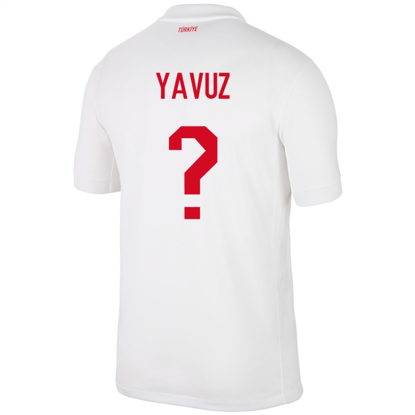 Niño Camiseta Turquía Görkem Yavuz #0 Blanco 1ª Equipación 24-26 La Camisa Chile