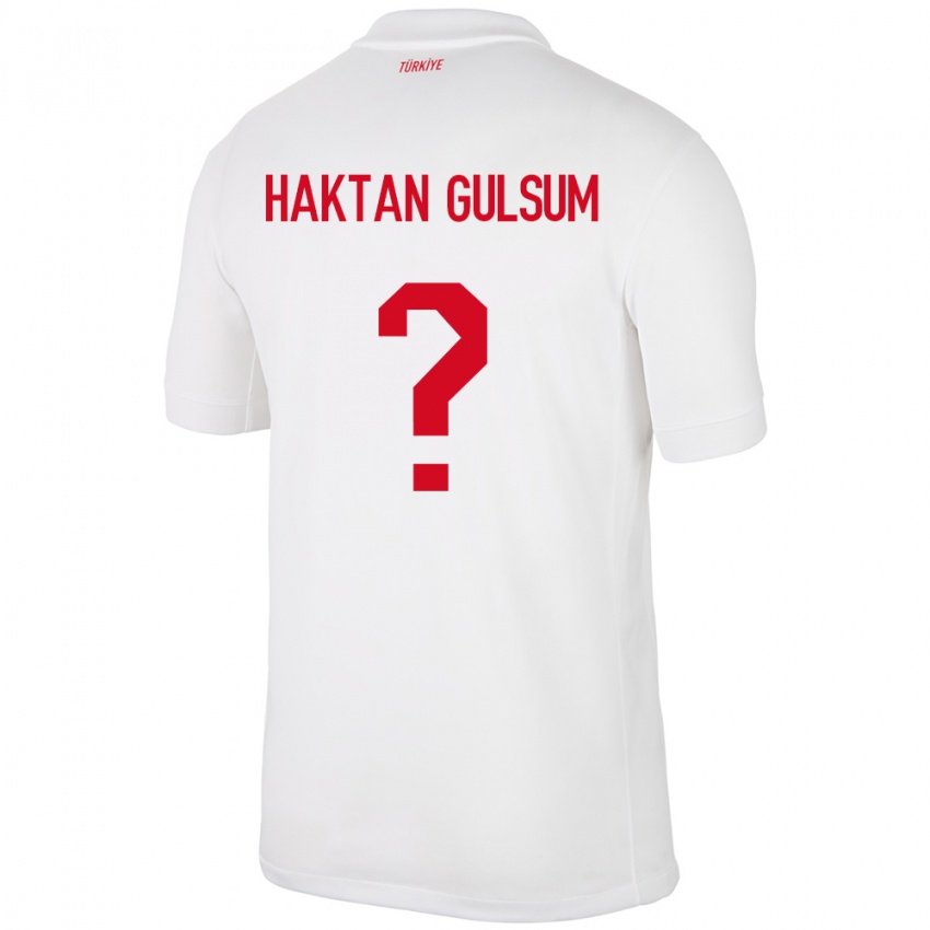 Niño Camiseta Turquía Ayaz Haktan Gülsüm #0 Blanco 1ª Equipación 24-26 La Camisa Chile