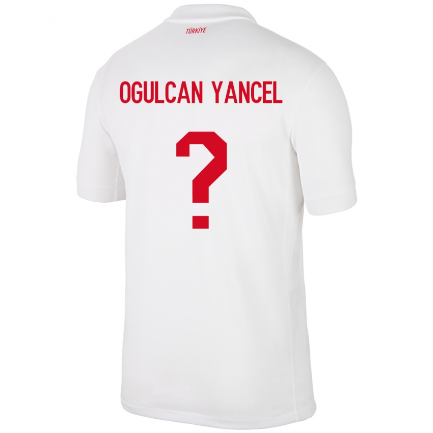 Niño Camiseta Turquía Necati Oğulcan Yançel #0 Blanco 1ª Equipación 24-26 La Camisa Chile