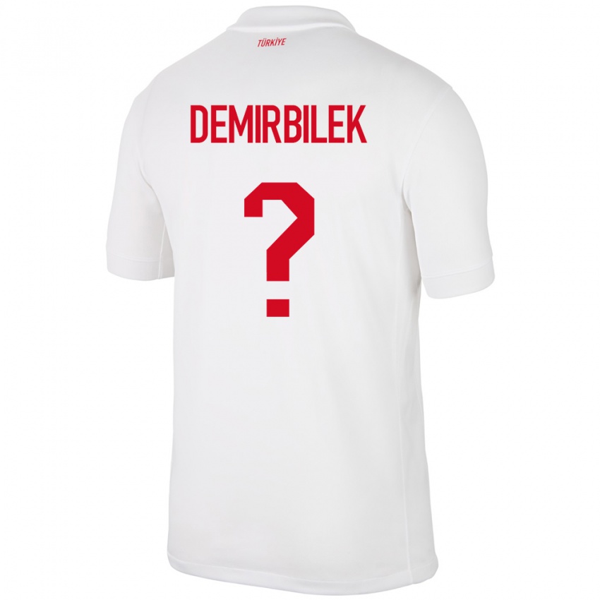 Niño Camiseta Turquía Ali Demirbilek #0 Blanco 1ª Equipación 24-26 La Camisa Chile