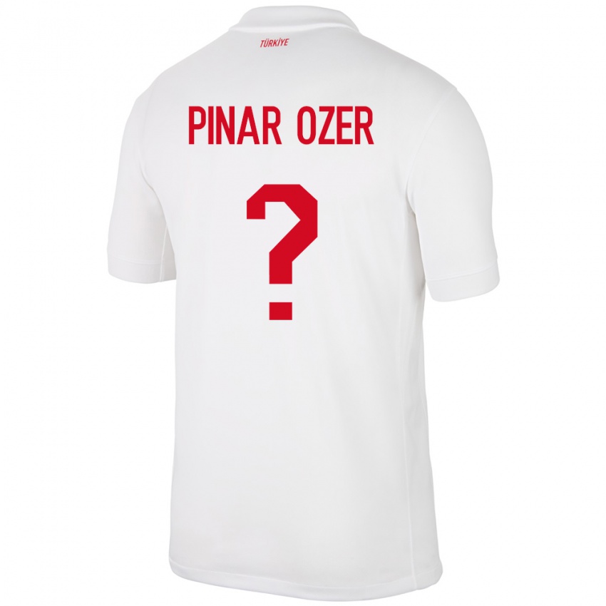 Niño Camiseta Turquía Senem Pınar Özer #0 Blanco 1ª Equipación 24-26 La Camisa Chile