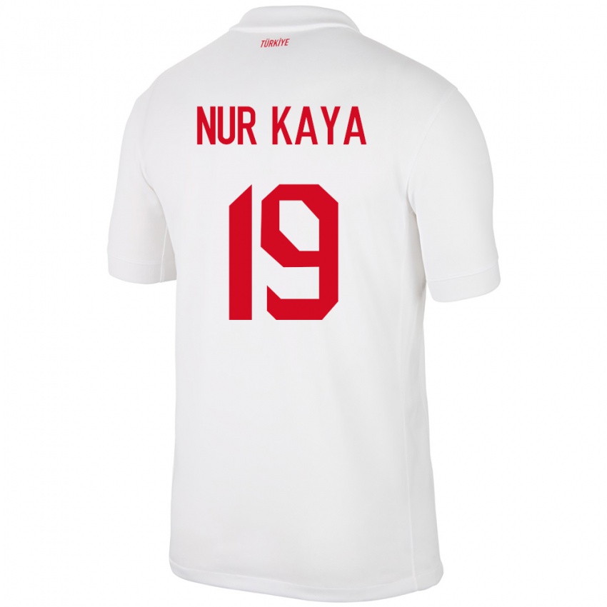 Niño Camiseta Turquía Cansu Nur Kaya #19 Blanco 1ª Equipación 24-26 La Camisa Chile