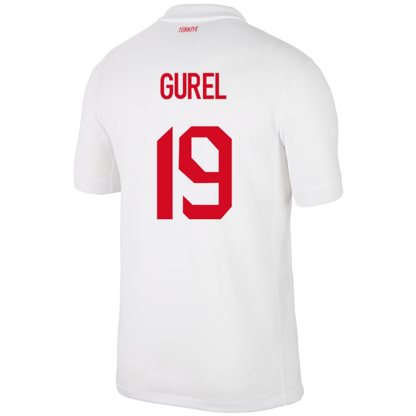 Niño Camiseta Turquía Cansu Gürel #19 Blanco 1ª Equipación 24-26 La Camisa Chile