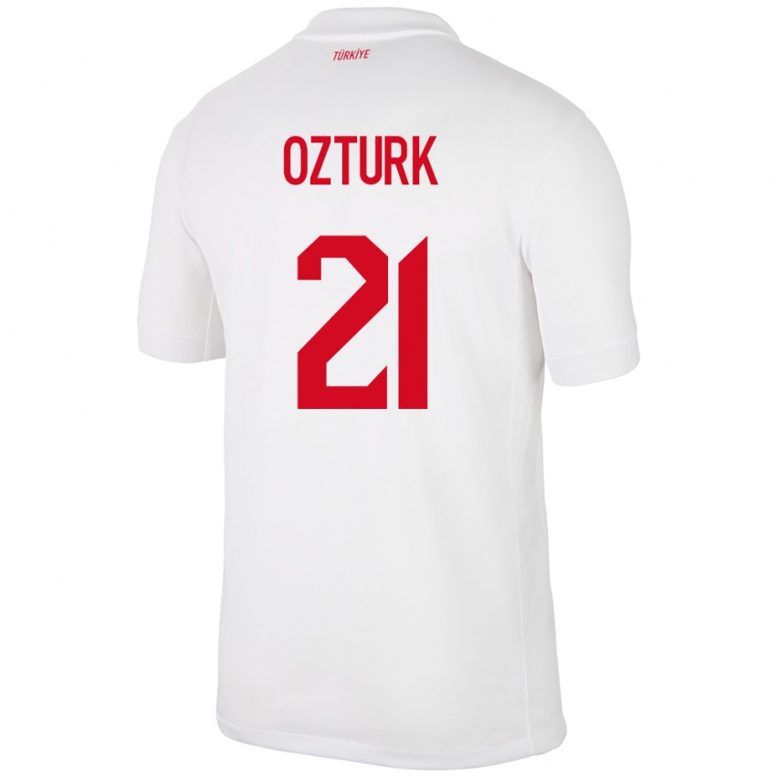 Niño Camiseta Turquía Melike Öztürk #21 Blanco 1ª Equipación 24-26 La Camisa Chile