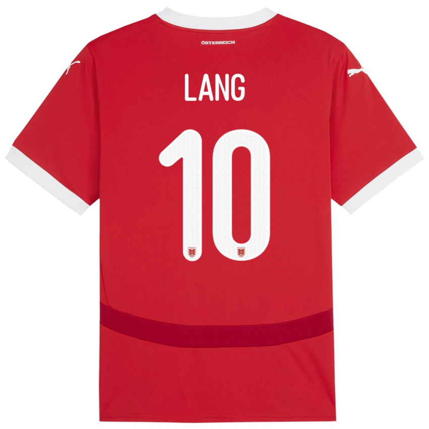 Niño Camiseta Austria Christoph Lang #10 Rojo 1ª Equipación 24-26 La Camisa Chile