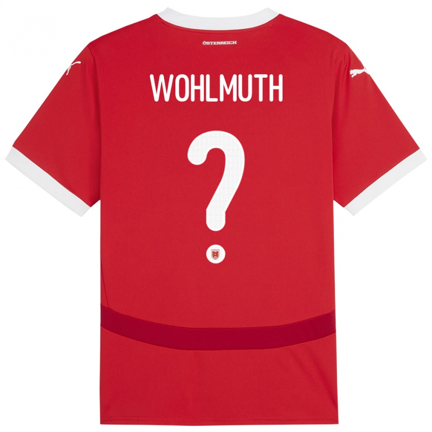 Niño Camiseta Austria Fabian Wohlmuth #0 Rojo 1ª Equipación 24-26 La Camisa Chile