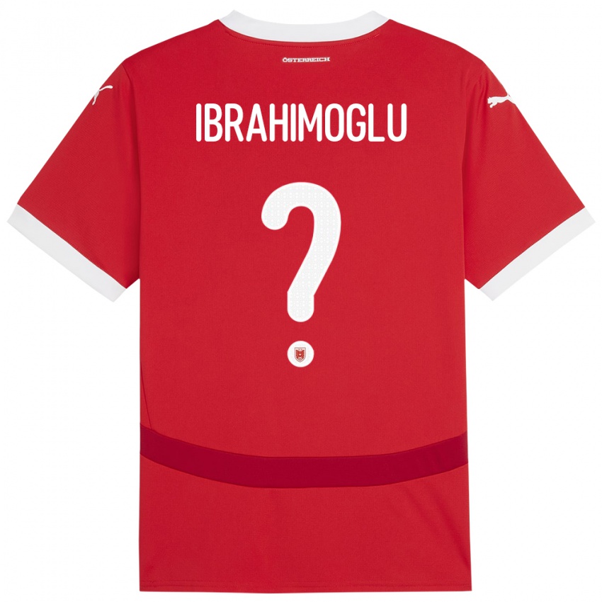 Niño Camiseta Austria Mücahit Ibrahimoglu #0 Rojo 1ª Equipación 24-26 La Camisa Chile