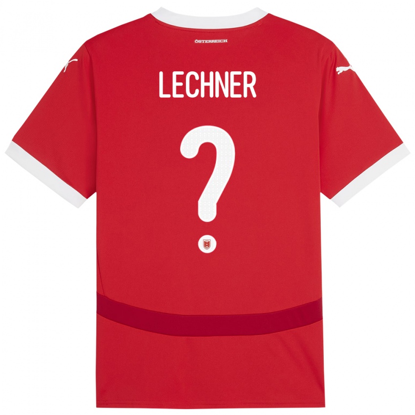 Niño Camiseta Austria Dominik Lechner #0 Rojo 1ª Equipación 24-26 La Camisa Chile