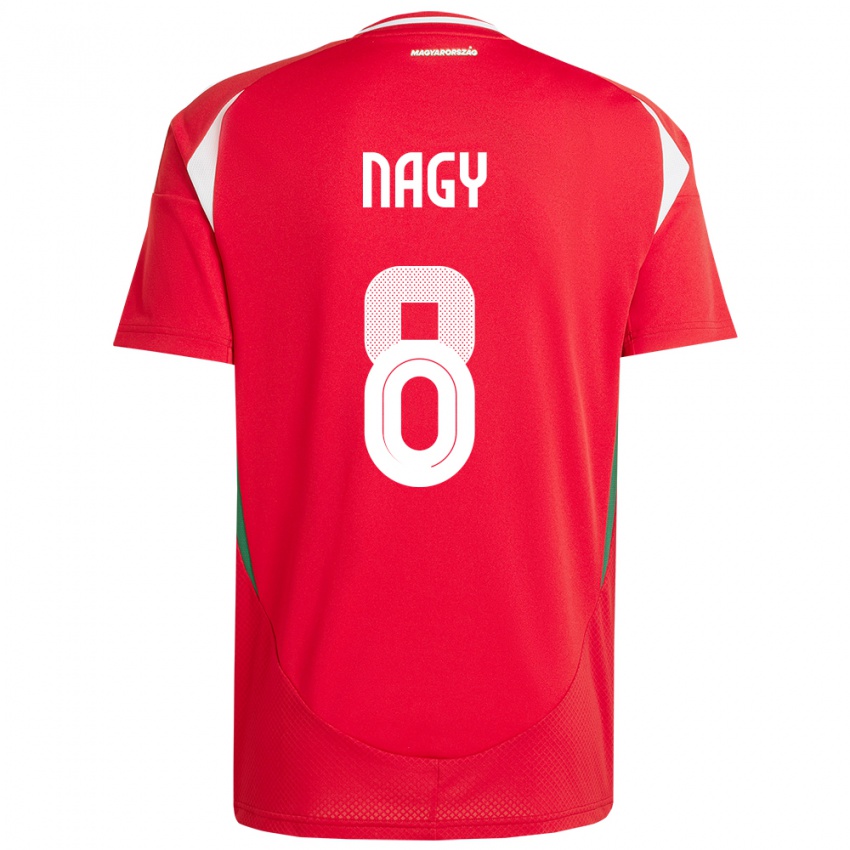 Niño Camiseta Hungría Ádám Nagy #8 Rojo 1ª Equipación 24-26 La Camisa Chile