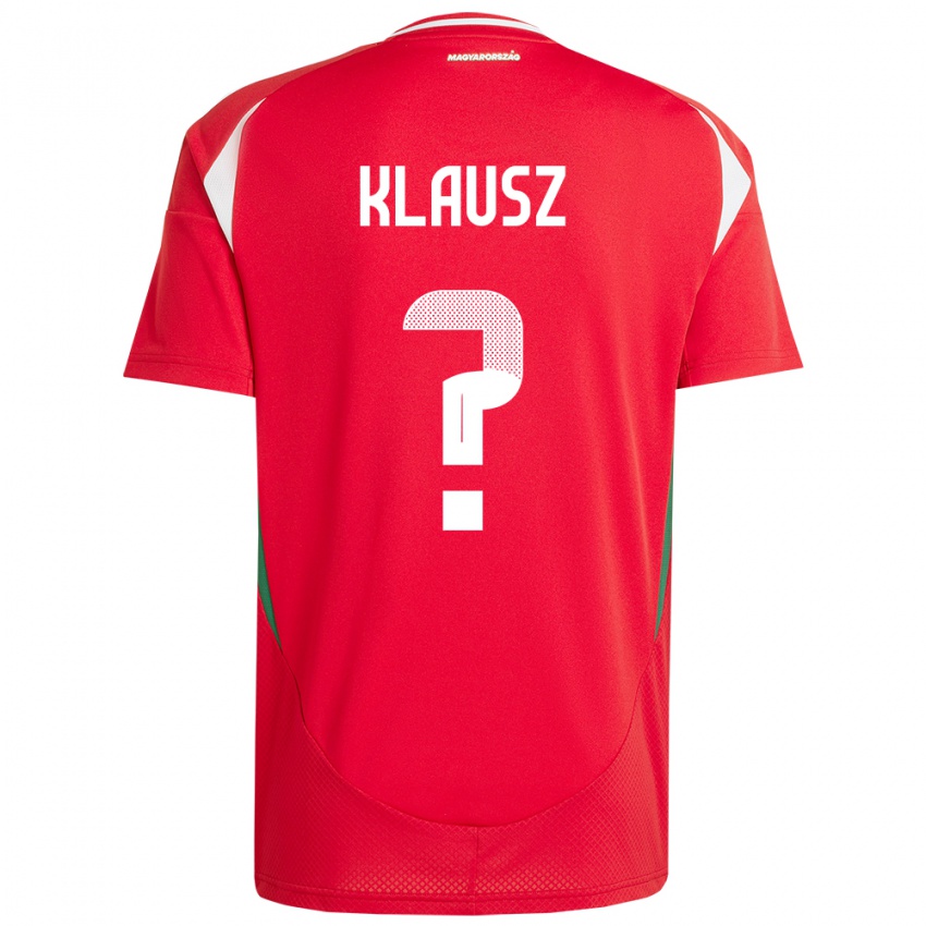 Niño Camiseta Hungría Milán Klausz #0 Rojo 1ª Equipación 24-26 La Camisa Chile