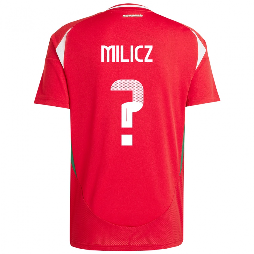 Niño Camiseta Hungría Péter Milicz #0 Rojo 1ª Equipación 24-26 La Camisa Chile