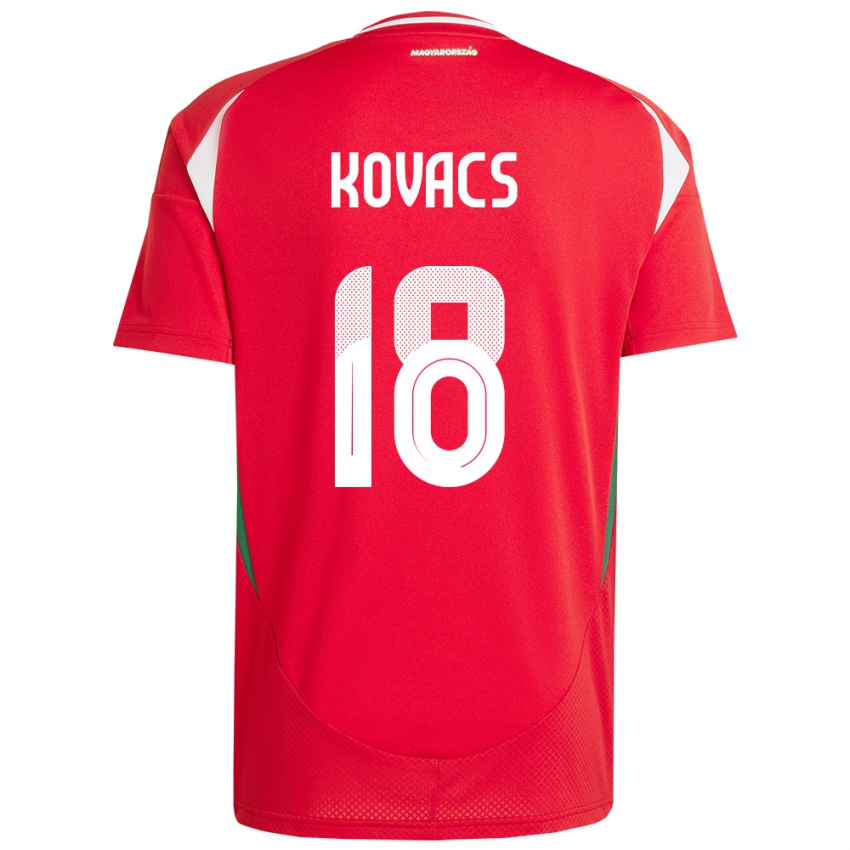 Niño Camiseta Hungría Laura Kovács #18 Rojo 1ª Equipación 24-26 La Camisa Chile