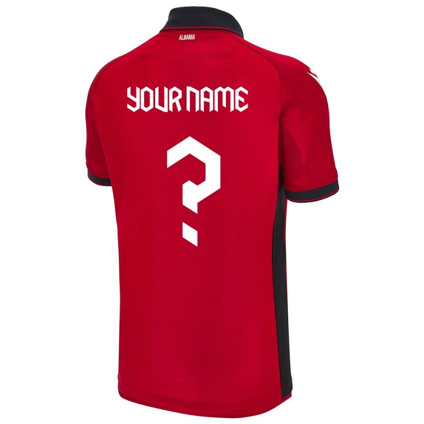 Niño Camiseta Albania Su Nombre #0 Rojo 1ª Equipación 24-26 La Camisa Chile