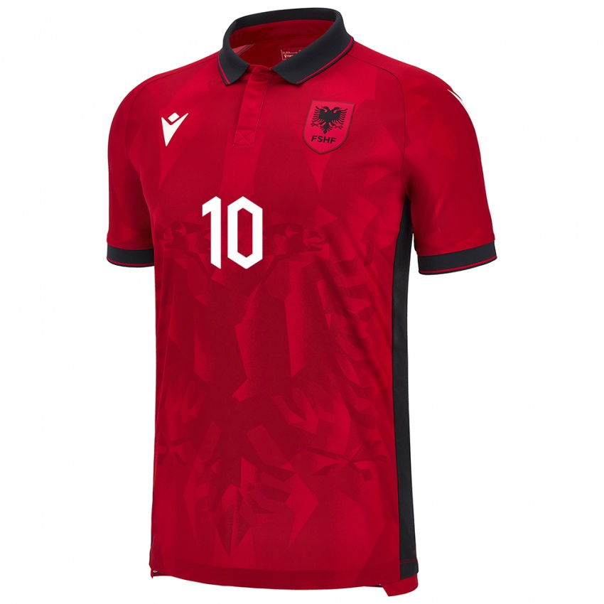 Niño Camiseta Albania Tedi Malaj #10 Rojo 1ª Equipación 24-26 La Camisa Chile