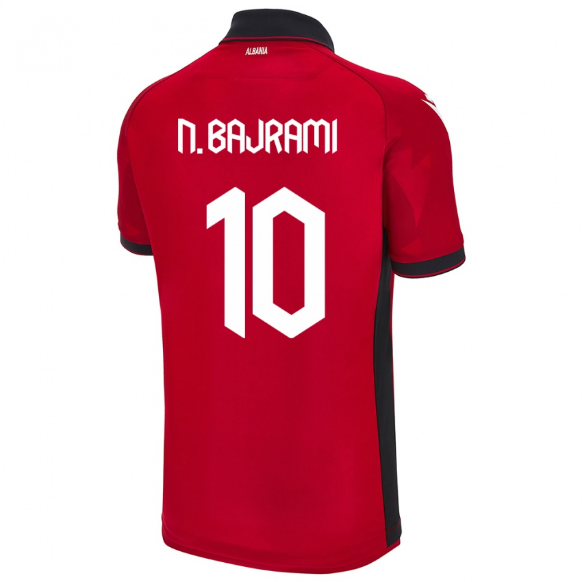 Niño Camiseta Albania Nedim Bajrami #10 Rojo 1ª Equipación 24-26 La Camisa Chile