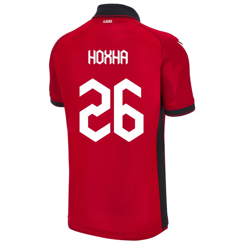 Niño Camiseta Albania Arbër Hoxha #26 Rojo 1ª Equipación 24-26 La Camisa Chile