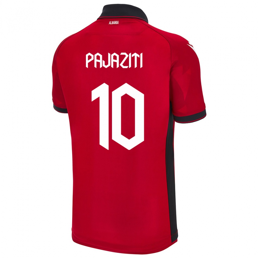 Niño Camiseta Albania Adrion Pajaziti #10 Rojo 1ª Equipación 24-26 La Camisa Chile