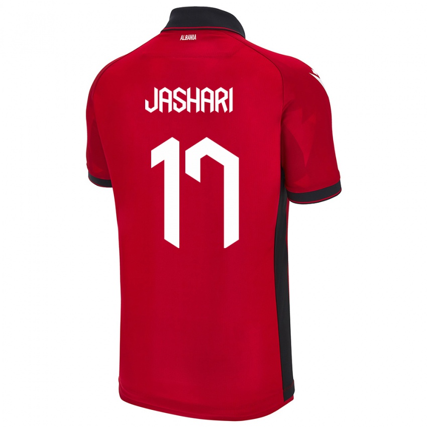 Niño Camiseta Albania Elion Jashari #17 Rojo 1ª Equipación 24-26 La Camisa Chile