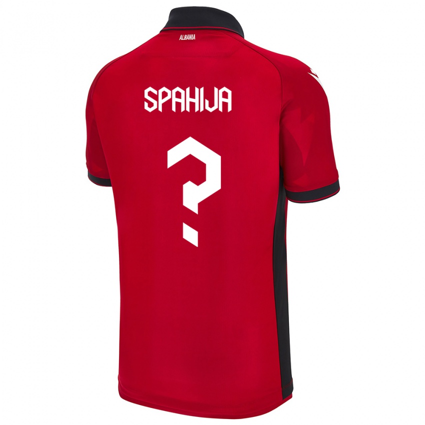 Niño Camiseta Albania Flori Spahija #0 Rojo 1ª Equipación 24-26 La Camisa Chile