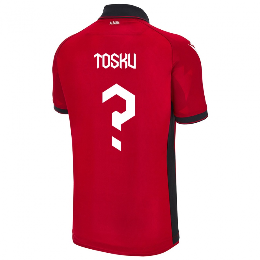 Niño Camiseta Albania Frederik Tosku #0 Rojo 1ª Equipación 24-26 La Camisa Chile