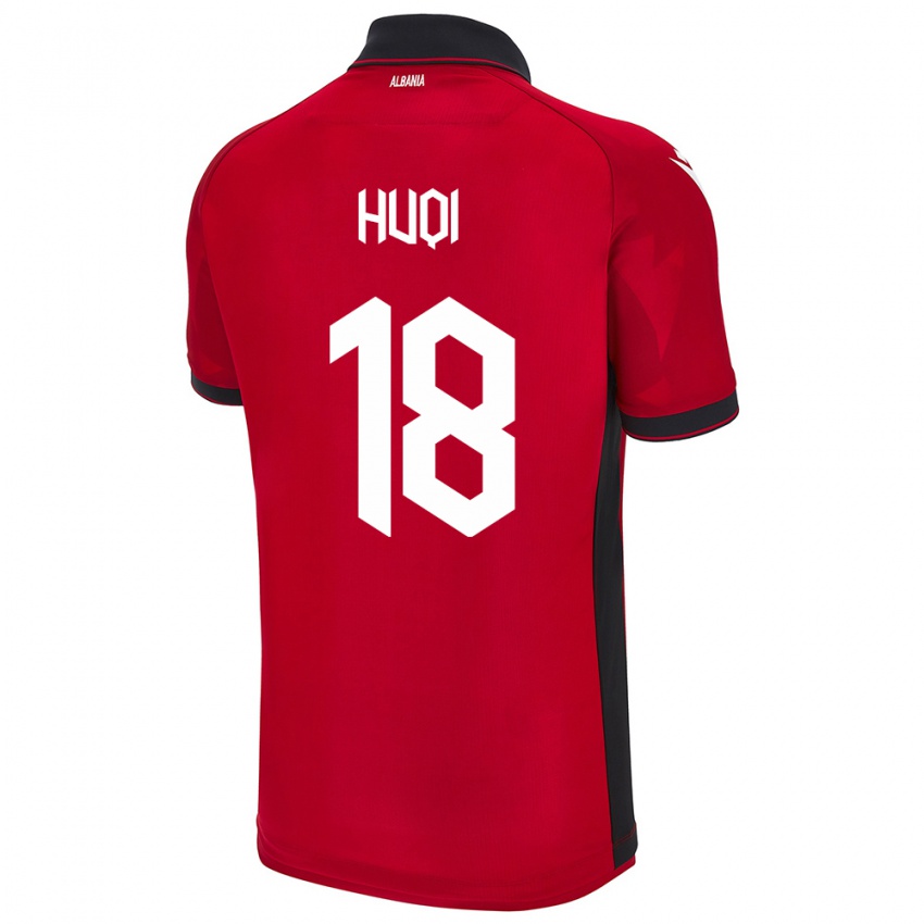 Niño Camiseta Albania Mattia Huqi #18 Rojo 1ª Equipación 24-26 La Camisa Chile