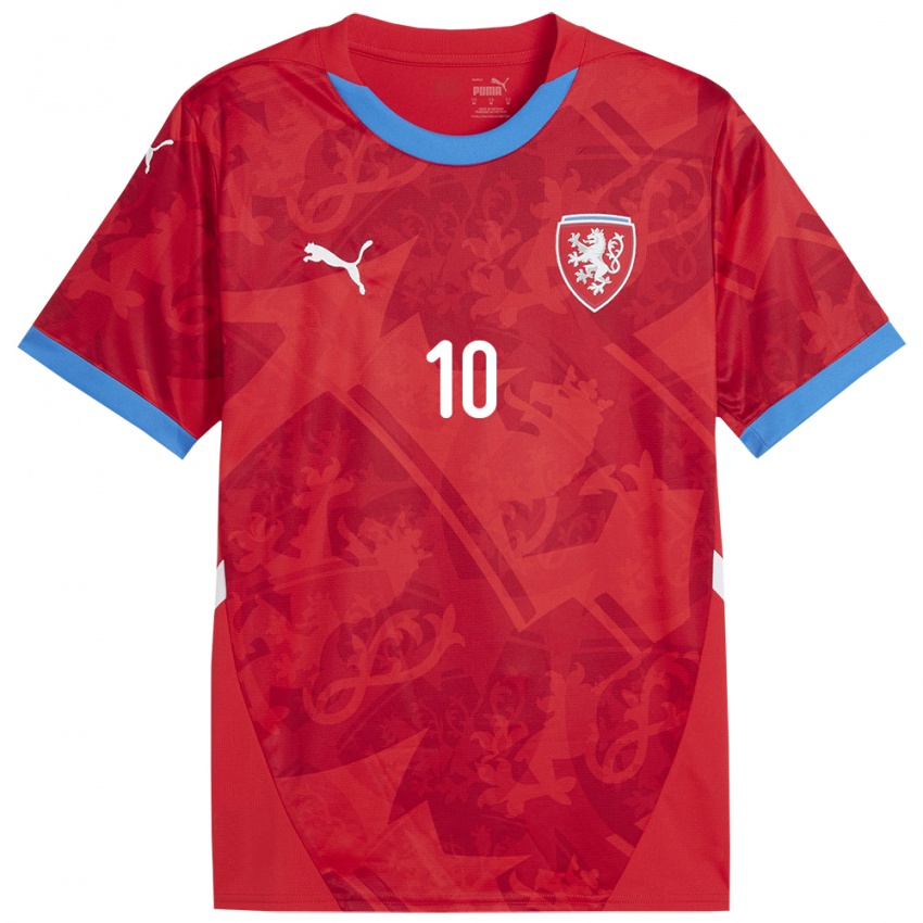 Niño Camiseta Chequia Patrik Schick #10 Rojo 1ª Equipación 24-26 La Camisa Chile