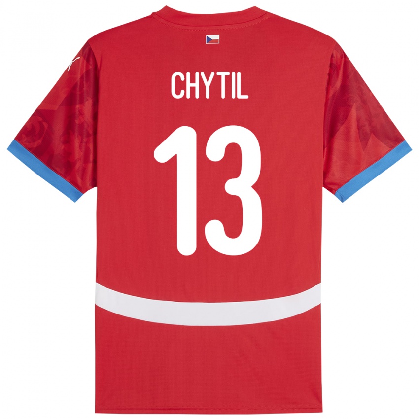 Niño Camiseta Chequia Mojmir Chytil #13 Rojo 1ª Equipación 24-26 La Camisa Chile