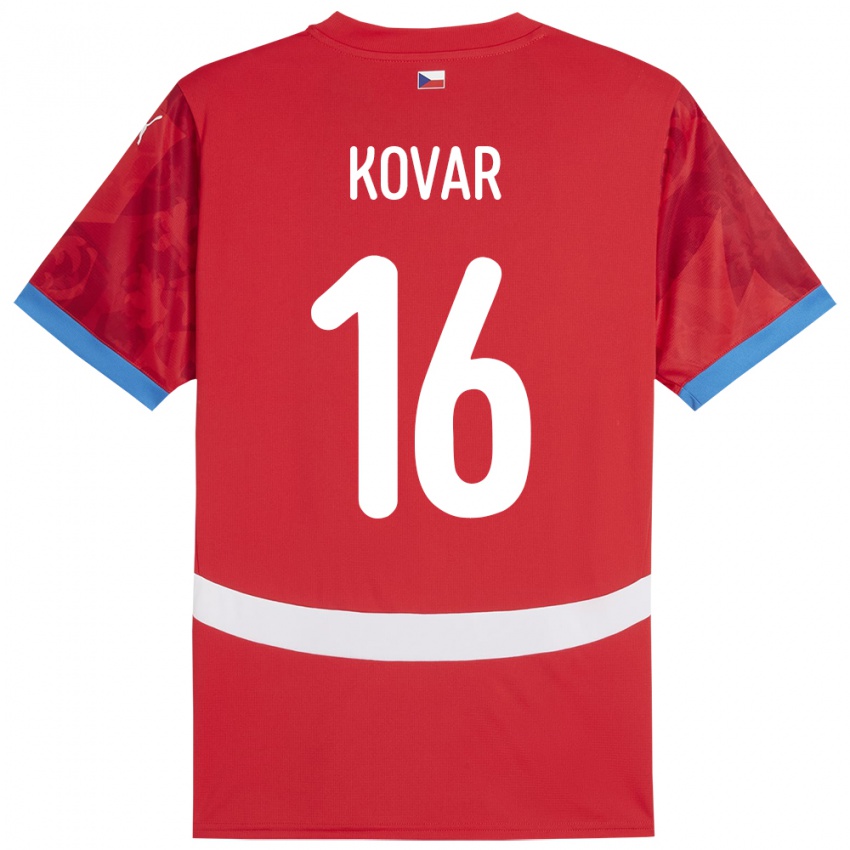 Niño Camiseta Chequia Matej Kovar #16 Rojo 1ª Equipación 24-26 La Camisa Chile