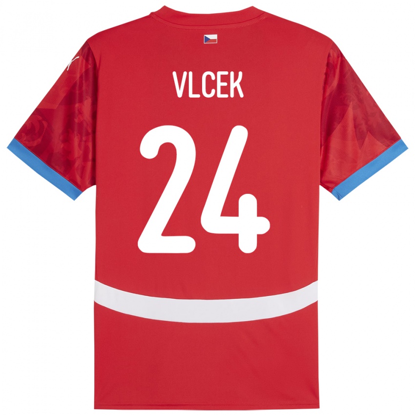 Niño Camiseta Chequia Tomas Vlcek #24 Rojo 1ª Equipación 24-26 La Camisa Chile