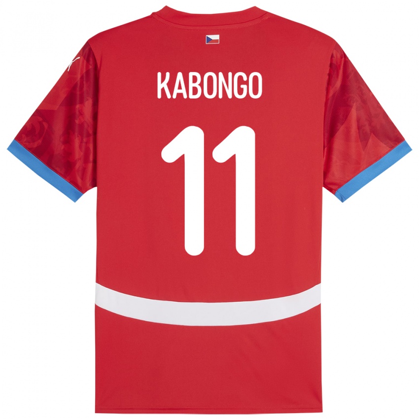 Niño Camiseta Chequia Christophe Kabongo #11 Rojo 1ª Equipación 24-26 La Camisa Chile