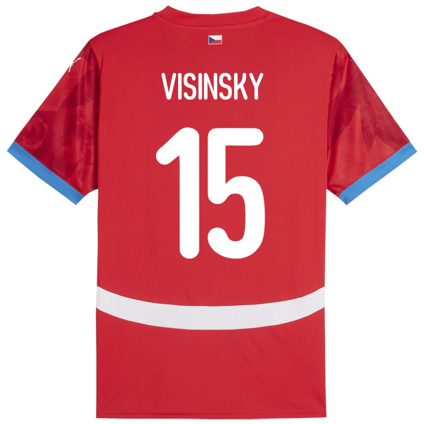 Niño Camiseta Chequia Denis Visinsky #15 Rojo 1ª Equipación 24-26 La Camisa Chile