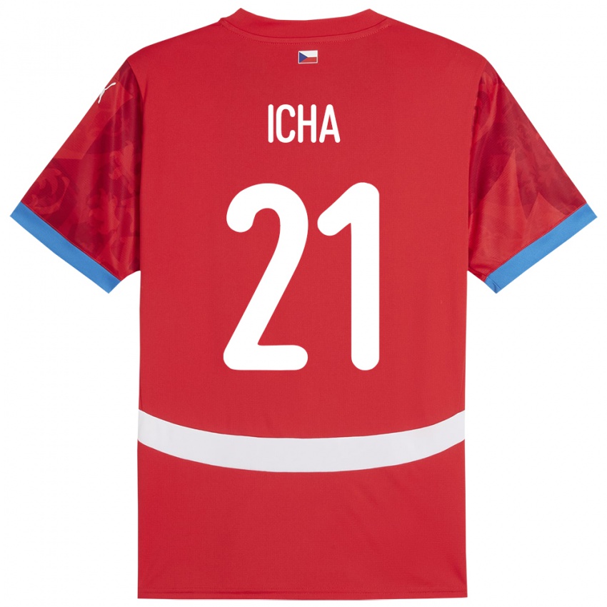 Niño Camiseta Chequia Marek Icha #21 Rojo 1ª Equipación 24-26 La Camisa Chile