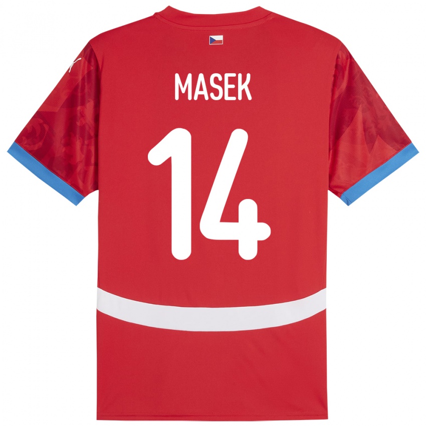 Niño Camiseta Chequia Lukas Masek #14 Rojo 1ª Equipación 24-26 La Camisa Chile