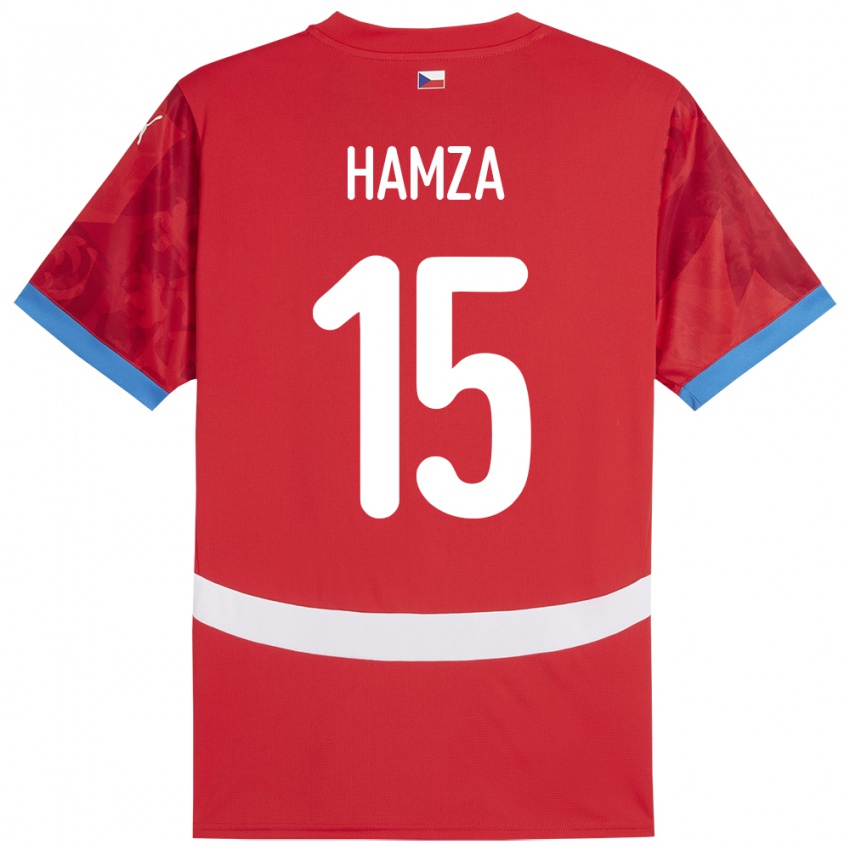 Niño Camiseta Chequia Jiri Hamza #15 Rojo 1ª Equipación 24-26 La Camisa Chile