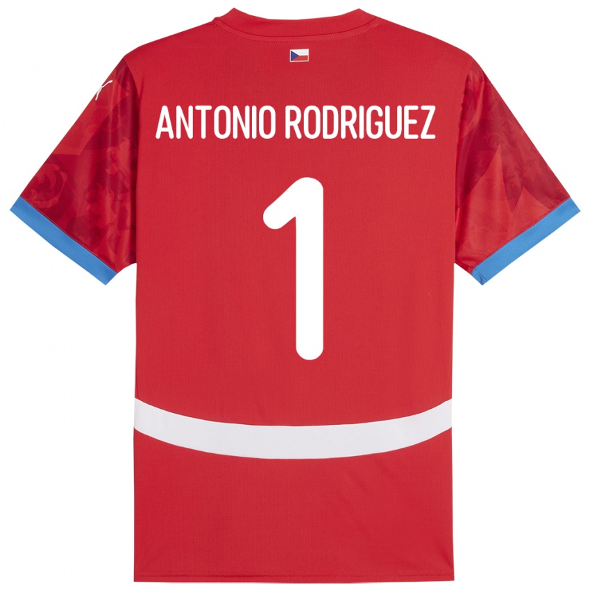 Niño Camiseta Chequia Pedro Antonio Rodriguez #1 Rojo 1ª Equipación 24-26 La Camisa Chile