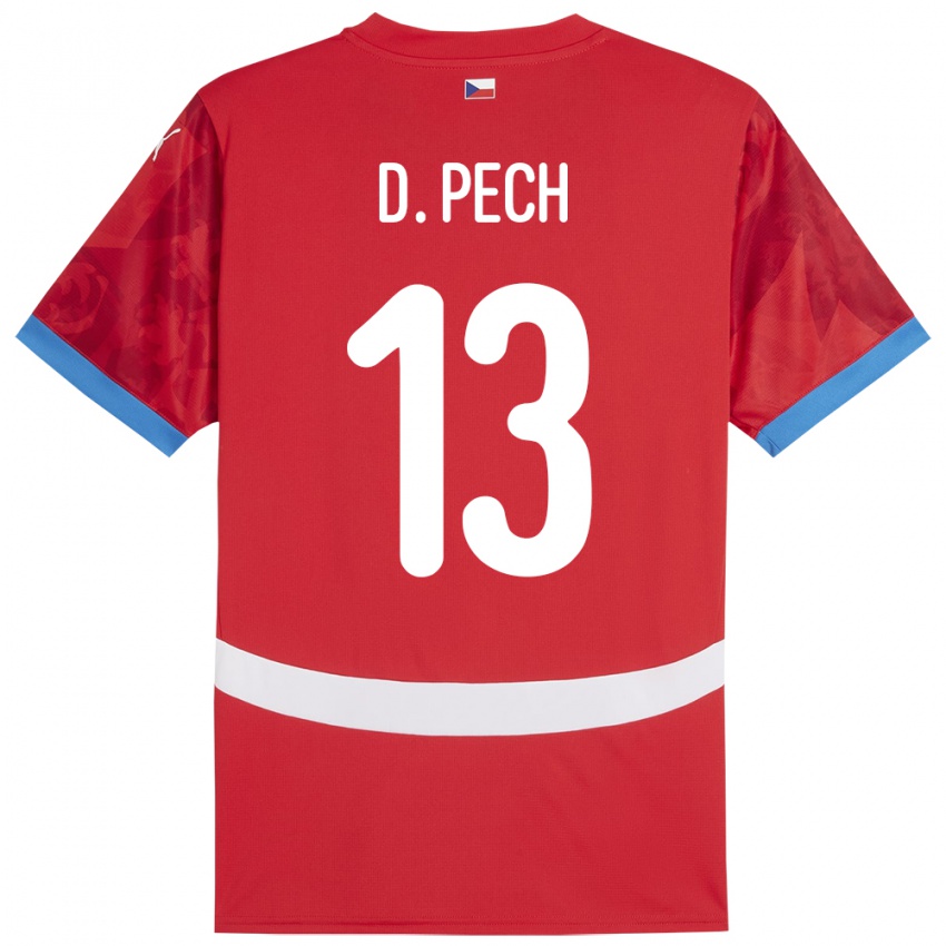 Niño Camiseta Chequia Dominik Pech #13 Rojo 1ª Equipación 24-26 La Camisa Chile