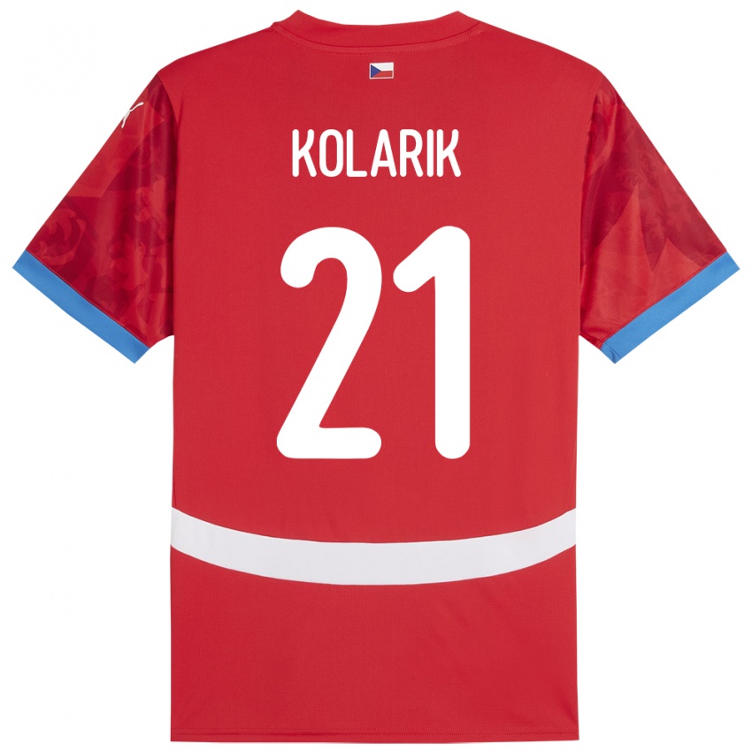 Niño Camiseta Chequia Josef Kolarik #21 Rojo 1ª Equipación 24-26 La Camisa Chile