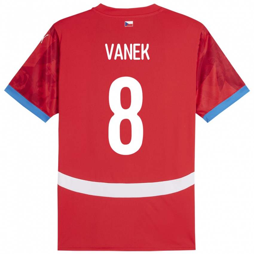 Niño Camiseta Chequia Lukas Vanek #8 Rojo 1ª Equipación 24-26 La Camisa Chile