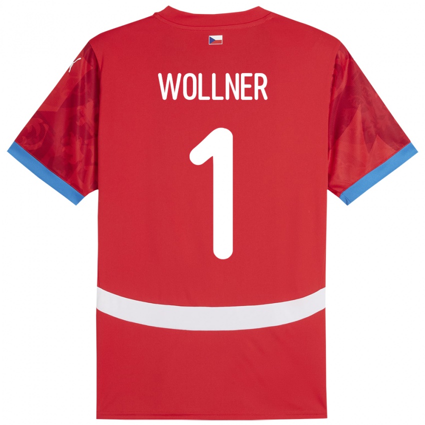 Niño Camiseta Chequia Vojtech Wollner #1 Rojo 1ª Equipación 24-26 La Camisa Chile