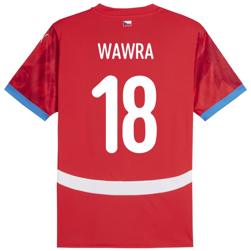 Niño Camiseta Chequia Ondrej Wawra #18 Rojo 1ª Equipación 24-26 La Camisa Chile