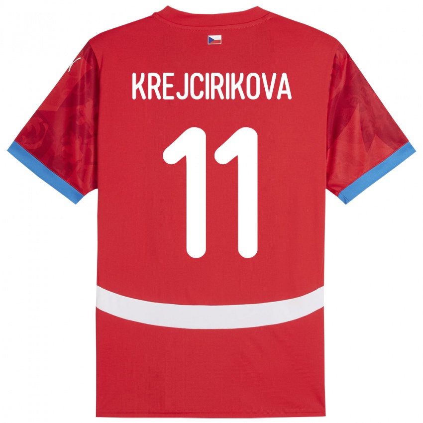 Niño Camiseta Chequia Tereza Krejčiříková #11 Rojo 1ª Equipación 24-26 La Camisa Chile