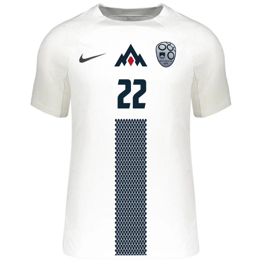 Niño Camiseta Eslovenia Melania Pasar #22 Blanco 1ª Equipación 24-26 La Camisa Chile