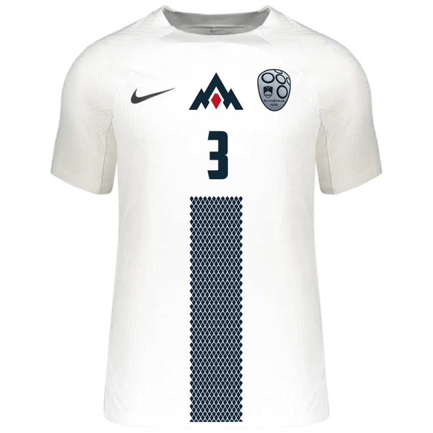 Niño Camiseta Eslovenia Minel Kujrakovic #3 Blanco 1ª Equipación 24-26 La Camisa Chile