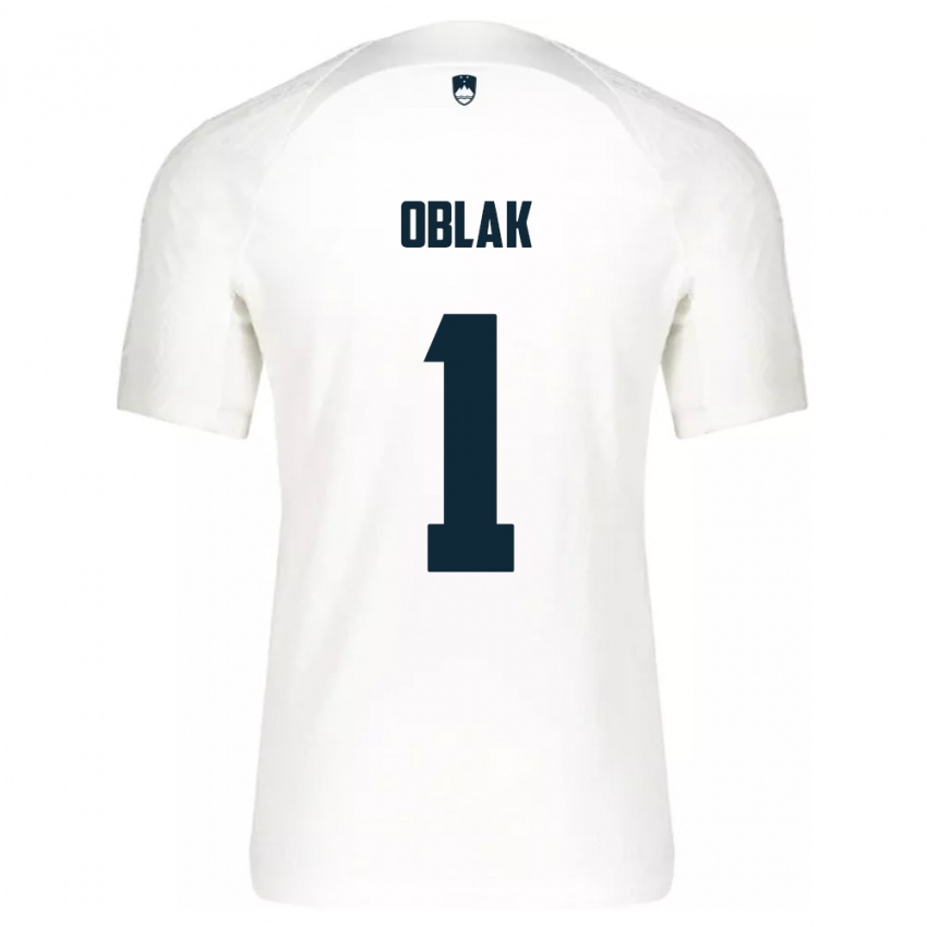 Niño Camiseta Eslovenia Jan Oblak #1 Blanco 1ª Equipación 24-26 La Camisa Chile