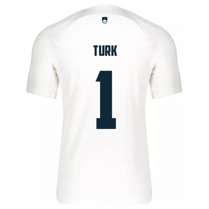 Niño Camiseta Eslovenia Martin Turk #1 Blanco 1ª Equipación 24-26 La Camisa Chile