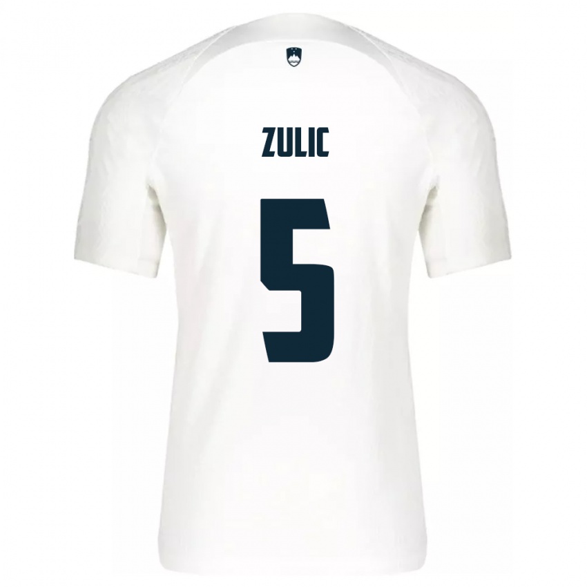 Niño Camiseta Eslovenia Anel Zulic #5 Blanco 1ª Equipación 24-26 La Camisa Chile