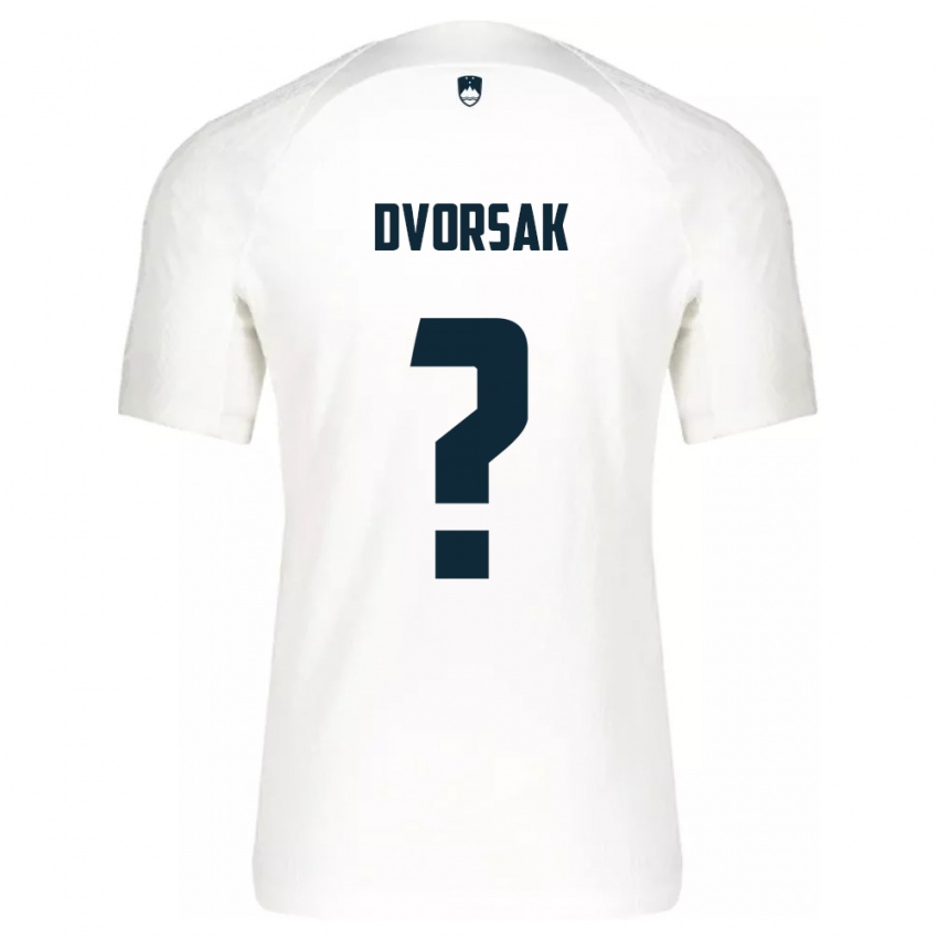 Niño Camiseta Eslovenia Matej Dvorsak #0 Blanco 1ª Equipación 24-26 La Camisa Chile